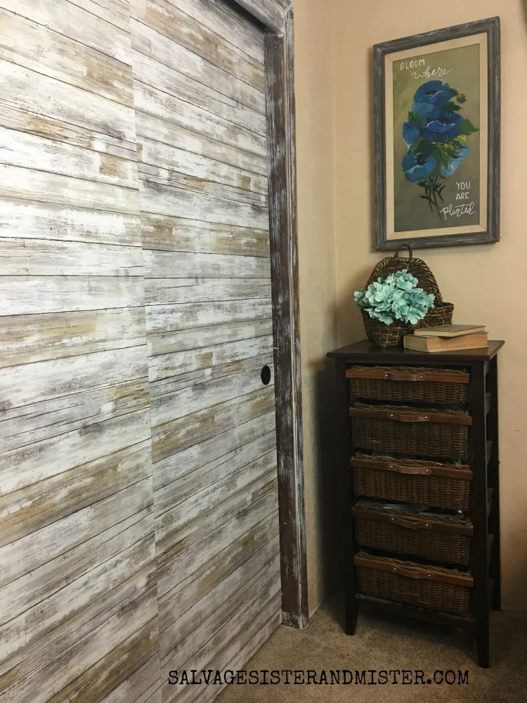 farmhouse style closet door.