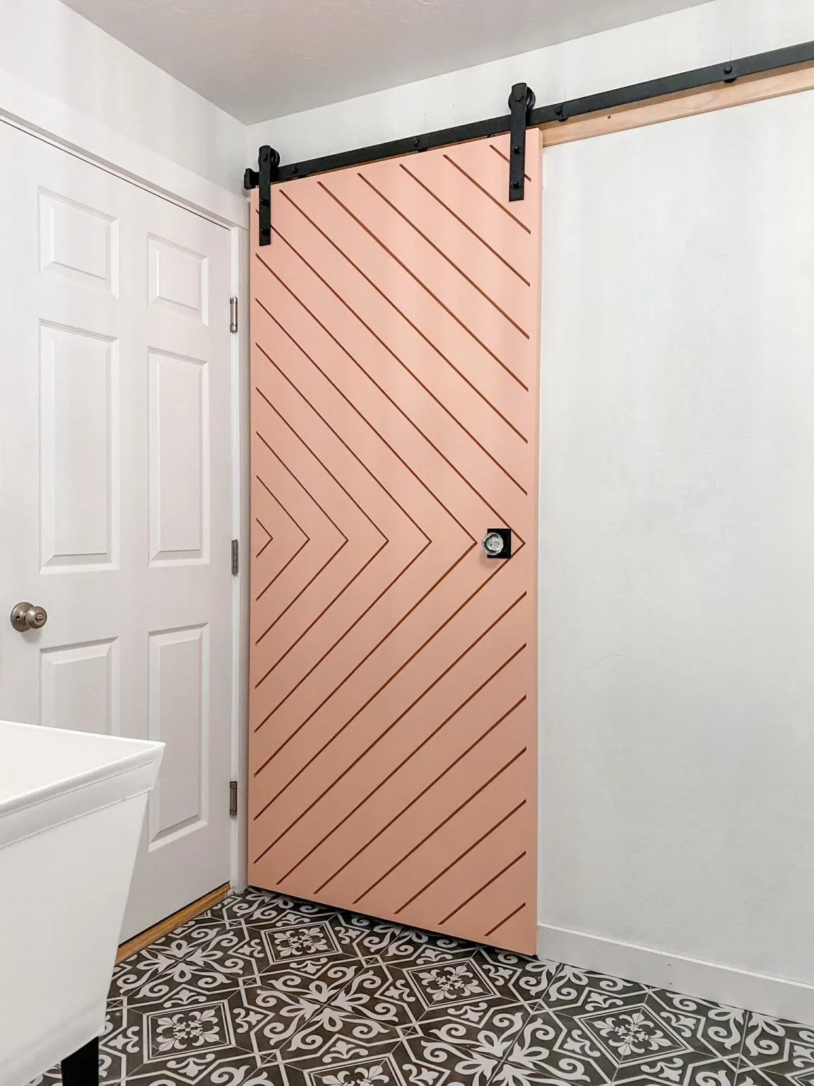 custom sliding door pink.