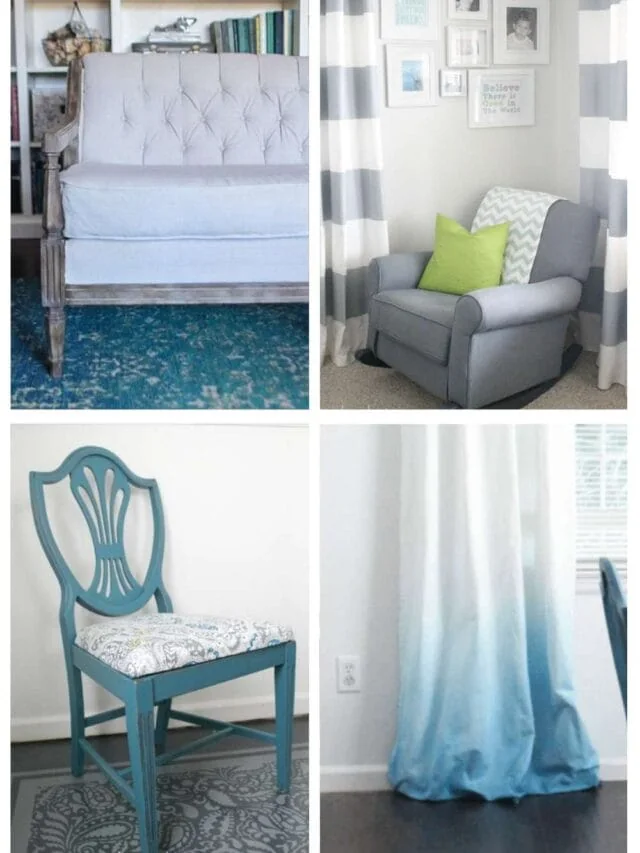 collage with 4 diy fabric projects