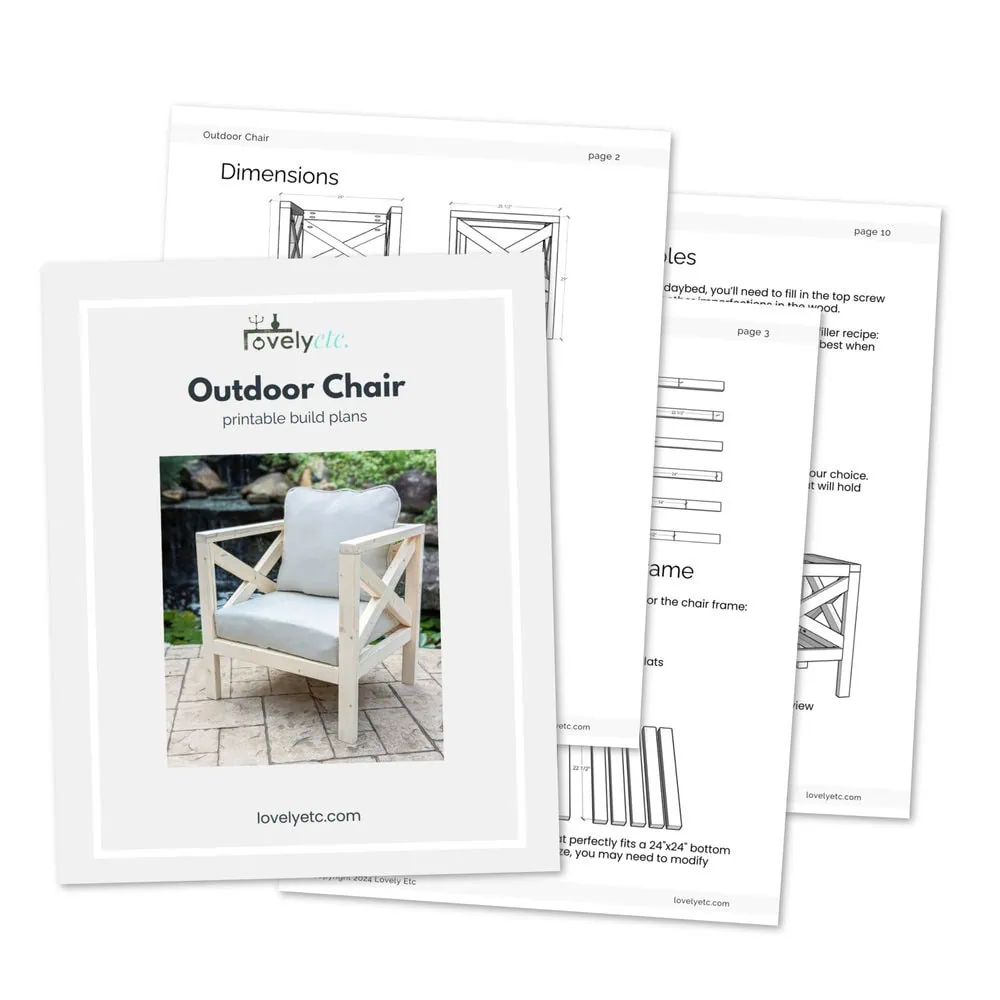 Outdoor Chair Printable Build Plans - Image 5