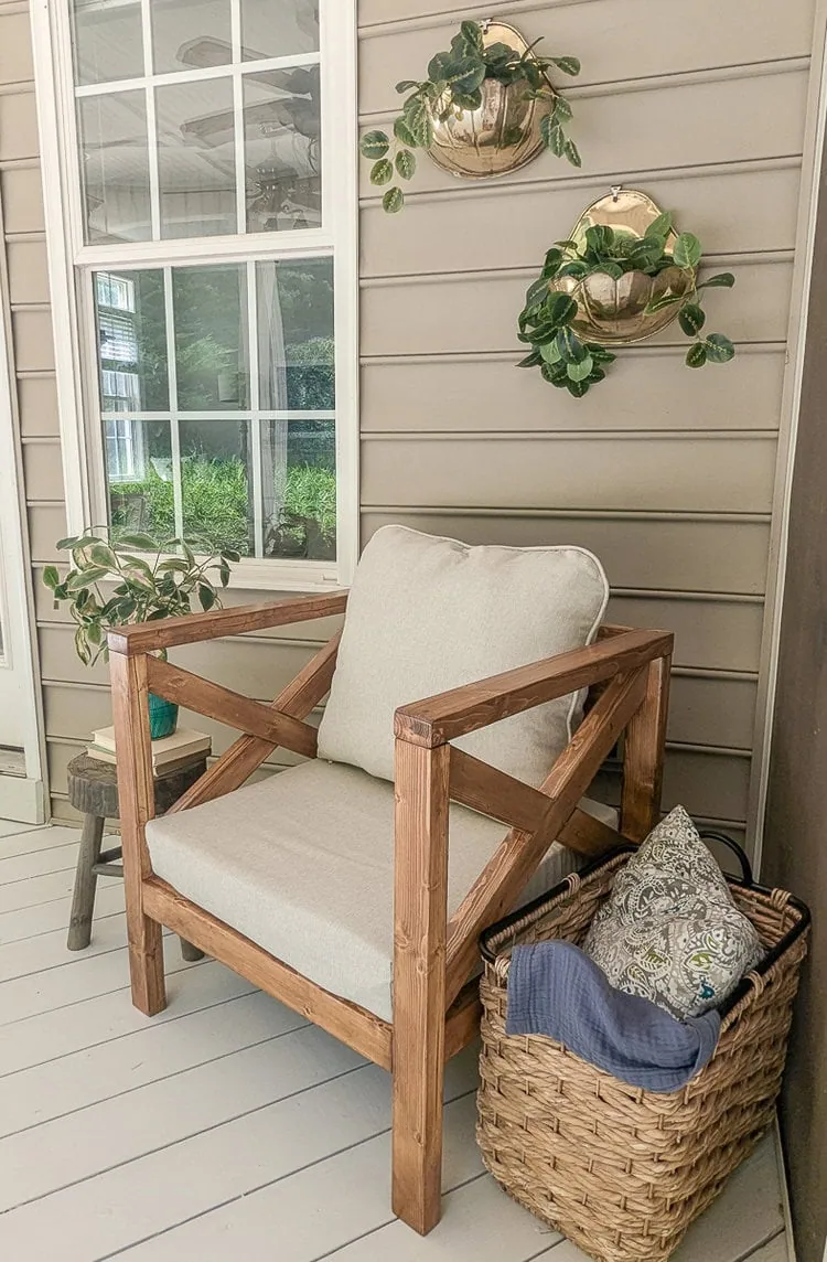 planters on back porch
