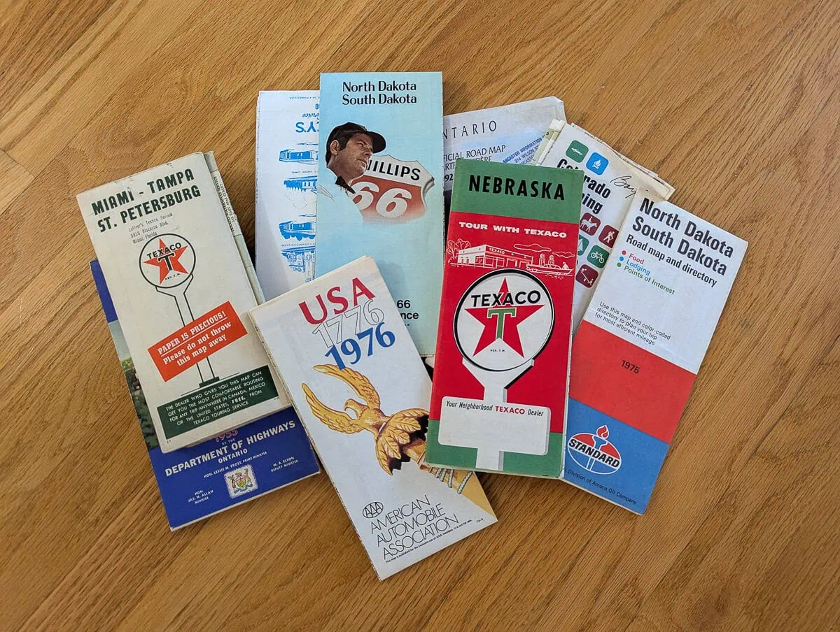 vintage roadmaps