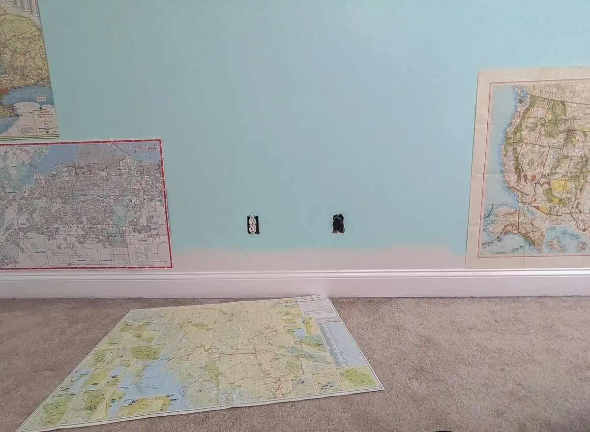 two wall outlets that need to be worked around.