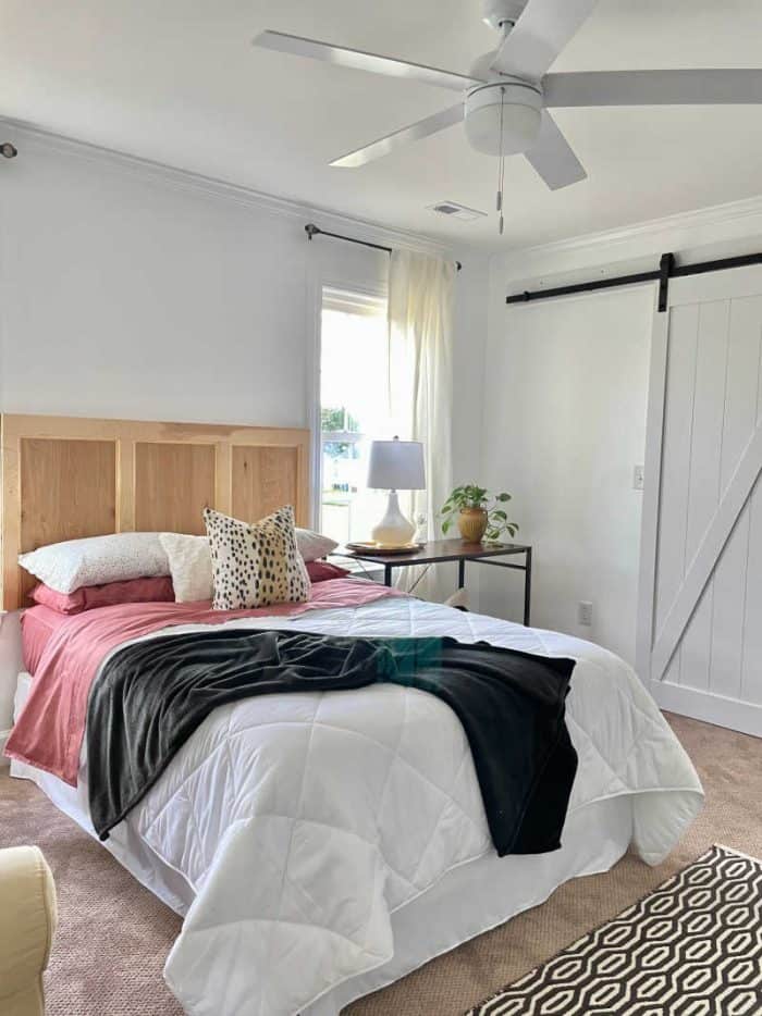 wood panel headboard
