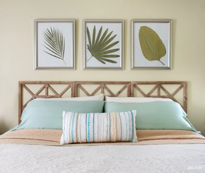 headboard diy with wood panels