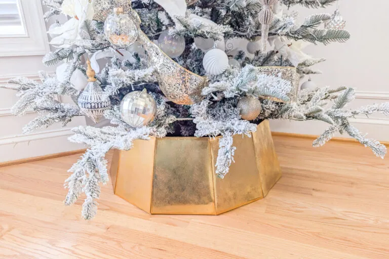 How to Make a Beautiful DIY Christmas Tree Collar for Cheap