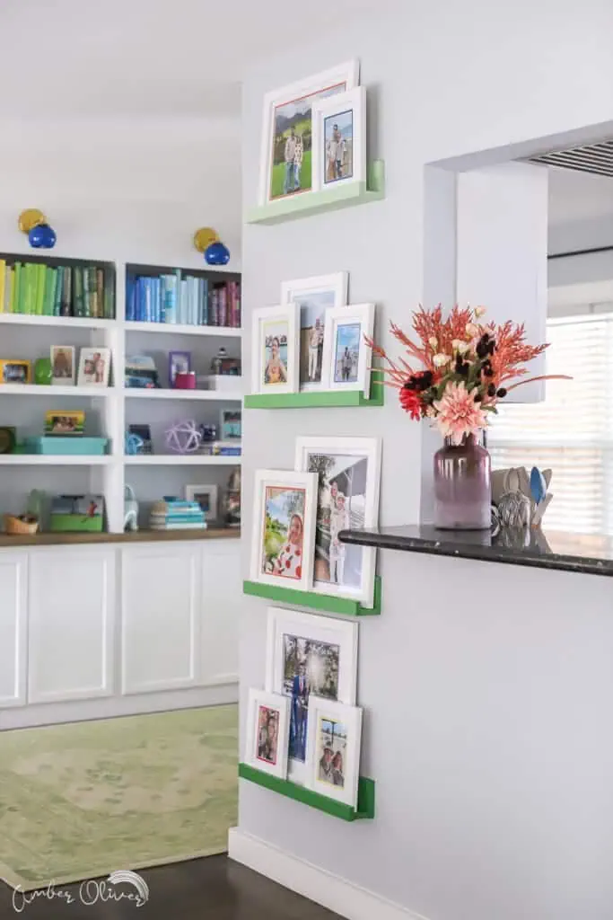 colorful picture ledge wall