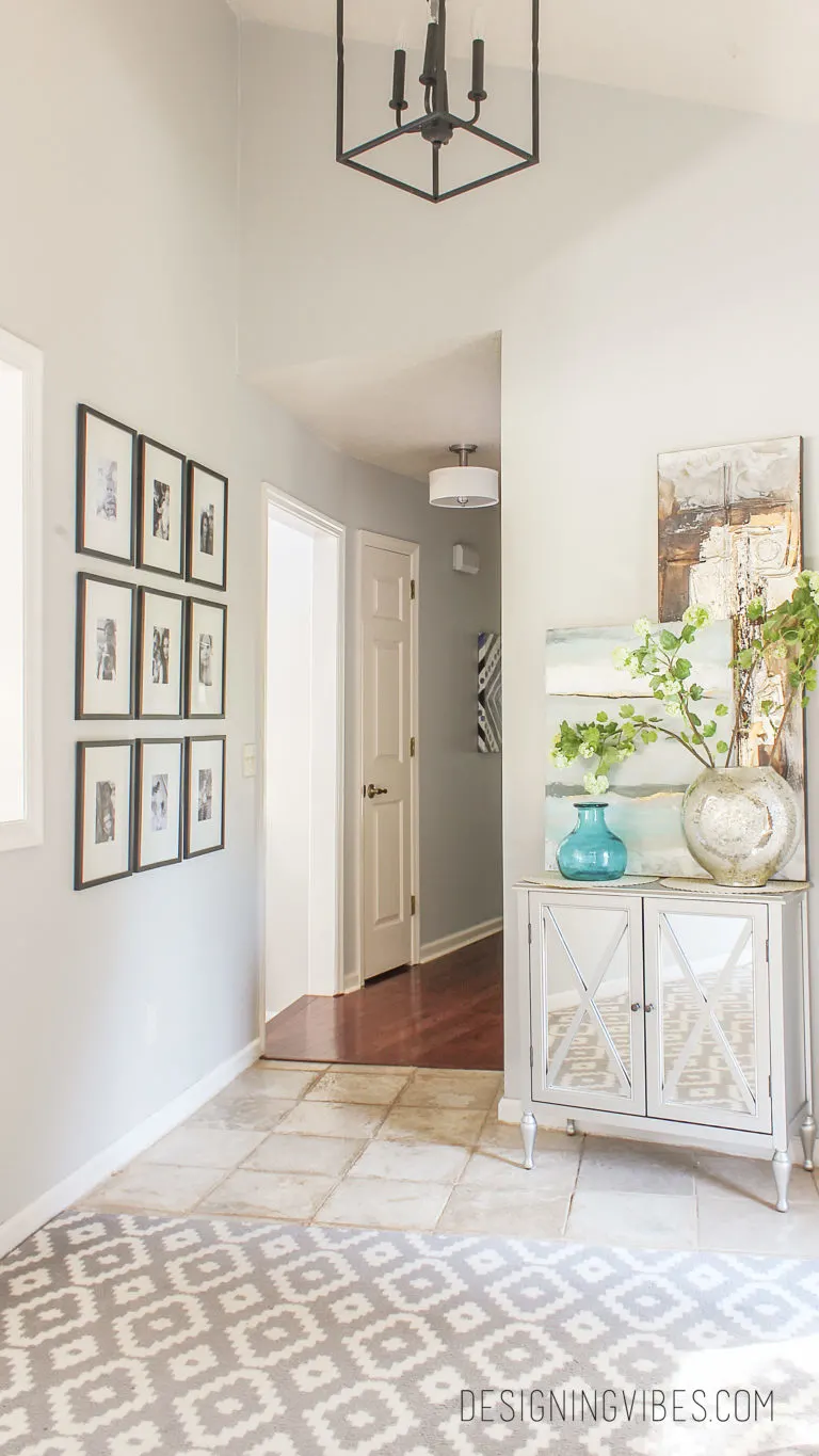9 frame family photo wall 