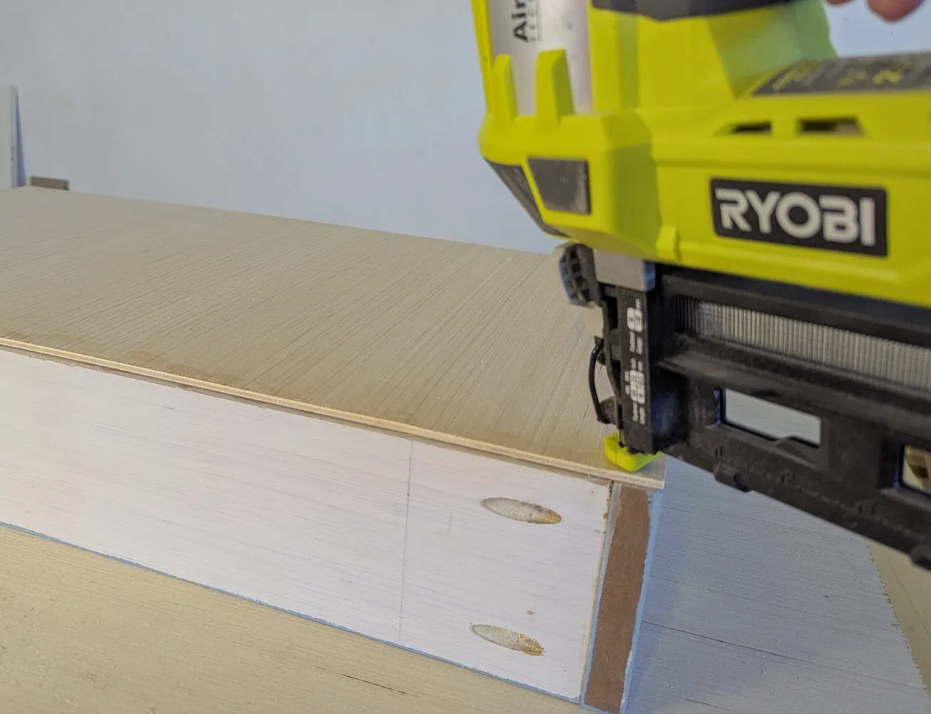 attaching bottom to diy drawer.