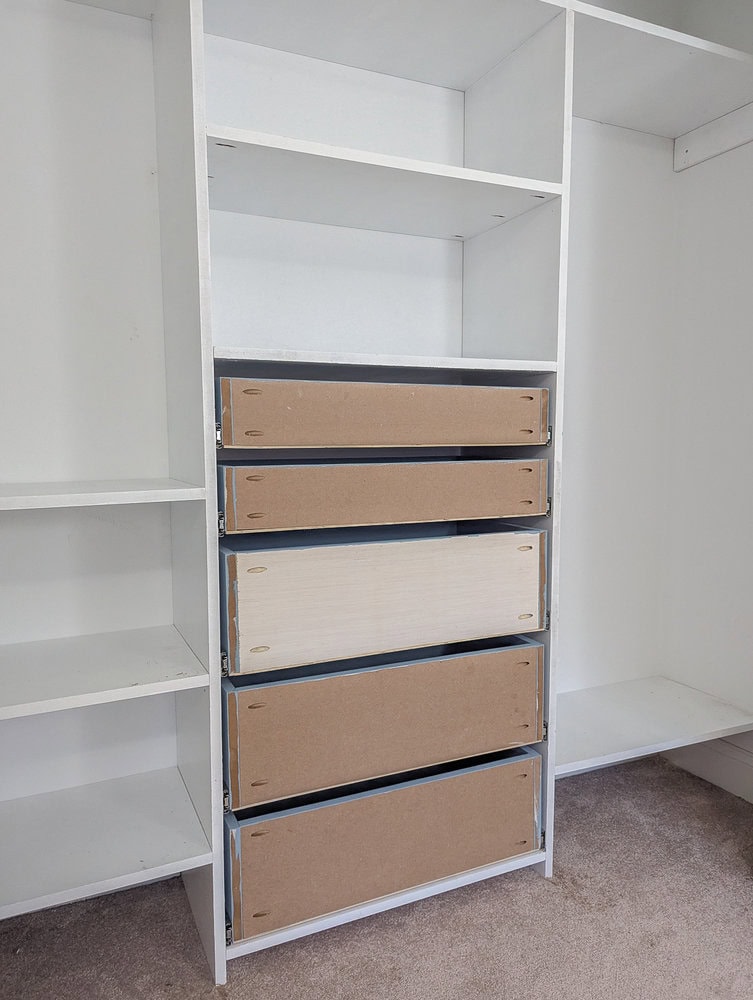 How to Build an Inexpensive DIY Closet Organizer with Drawers