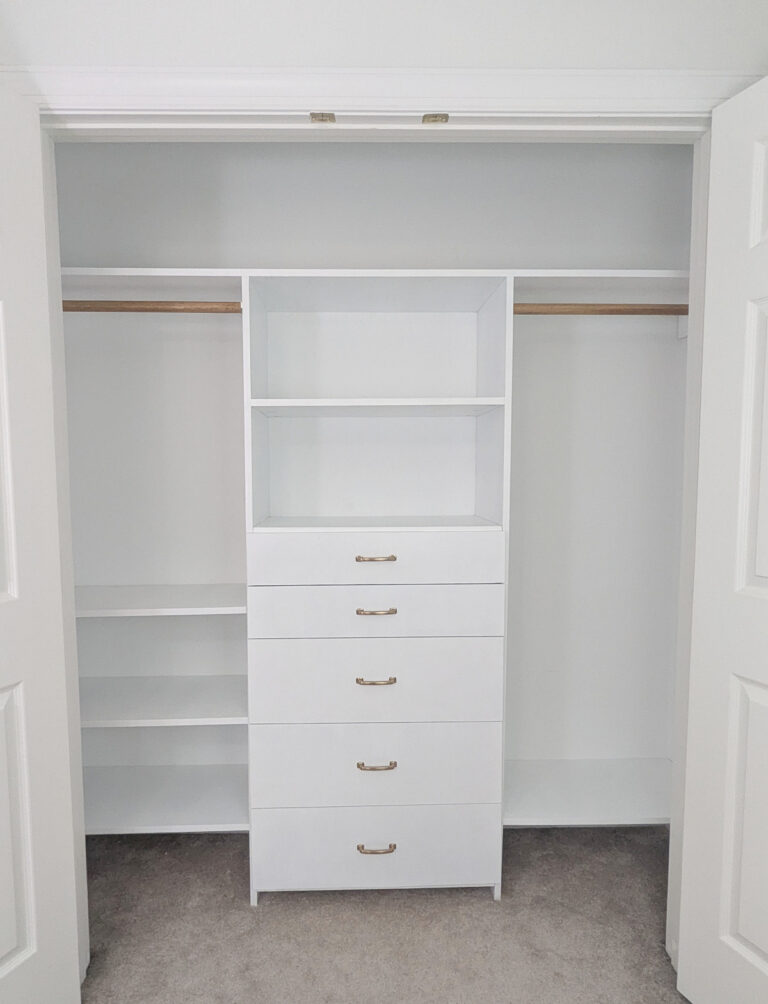 How to Build an Inexpensive DIY Closet Organizer with Drawers