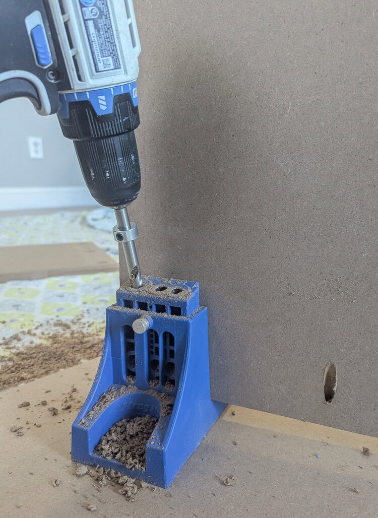 drilling pocket holes in mdf.
