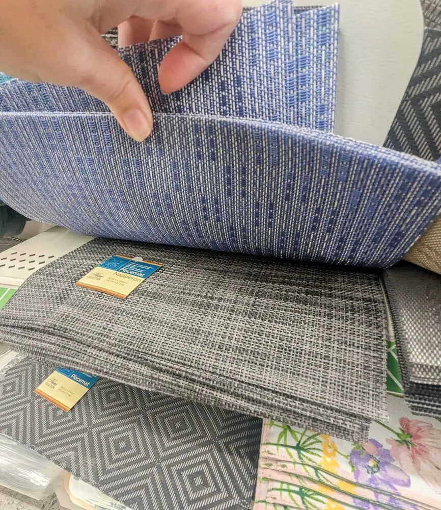 woven placemats at dollar tree.
