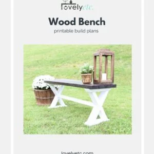 Indoor/Outdoor Bench Printable Build Plans