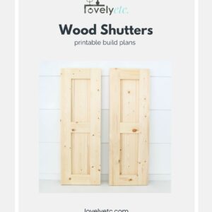 Wooden Shutters Printable Build Plans