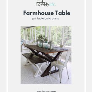 Indoor/Outdoor Farmhouse Table Printable Build Plans