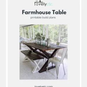 Indoor/Outdoor Farmhouse Table Printable Build Plans