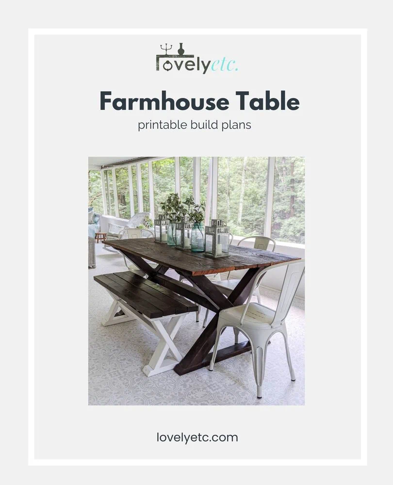 Indoor/Outdoor Farmhouse Table Printable Build Plans