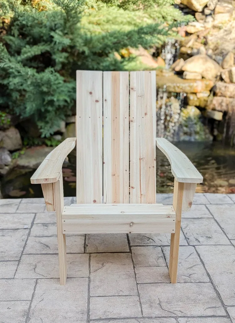 modern cedar Adirondack chair.