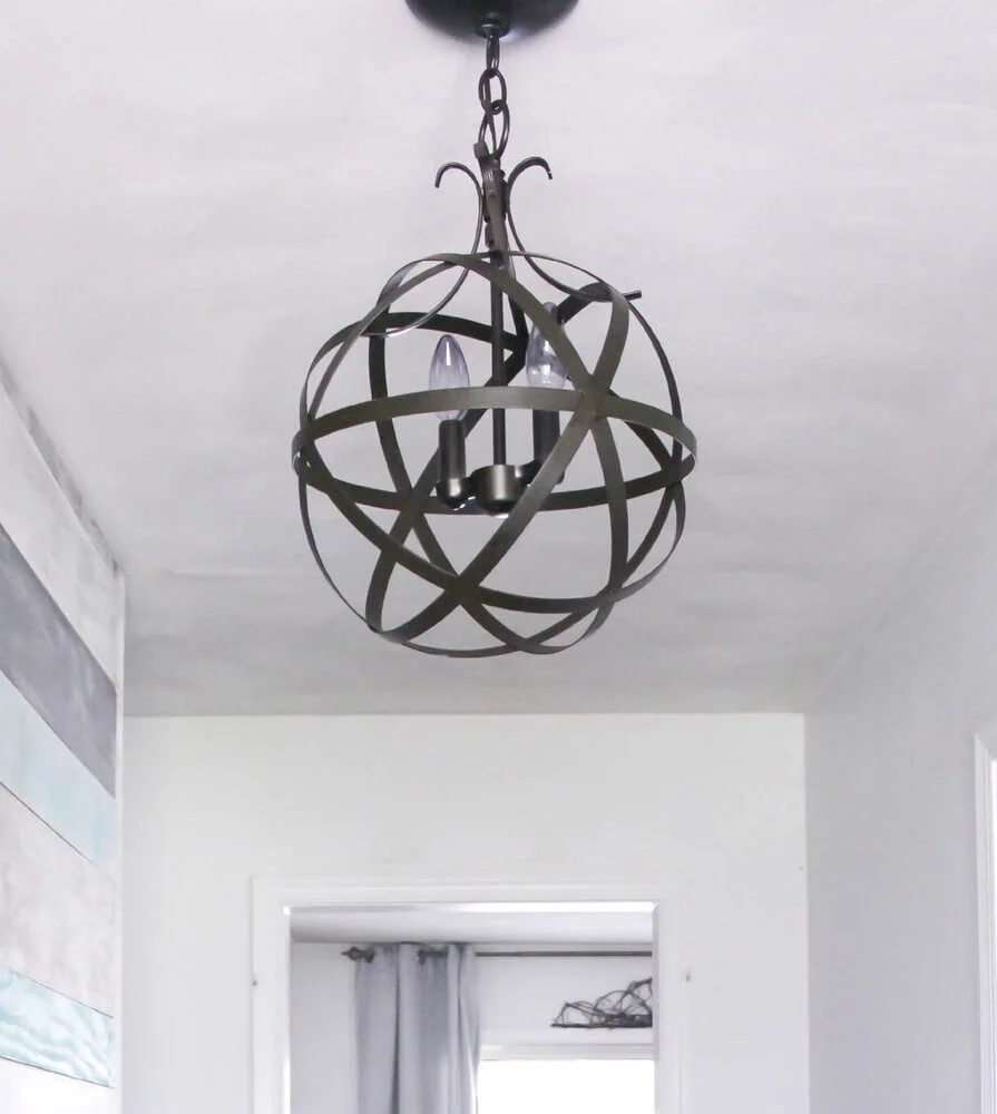 diy orb light fixture.