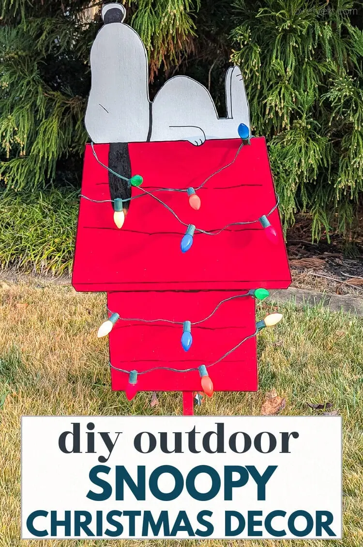 How to Make this fun DIY Snoopy Outdoor Christmas Decor, image size:750x1129
