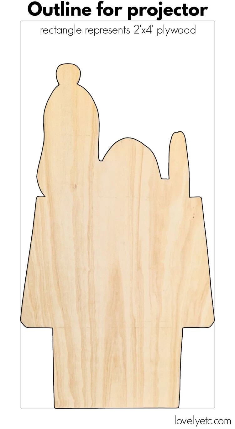 outline of Snoopy and his doghouse.